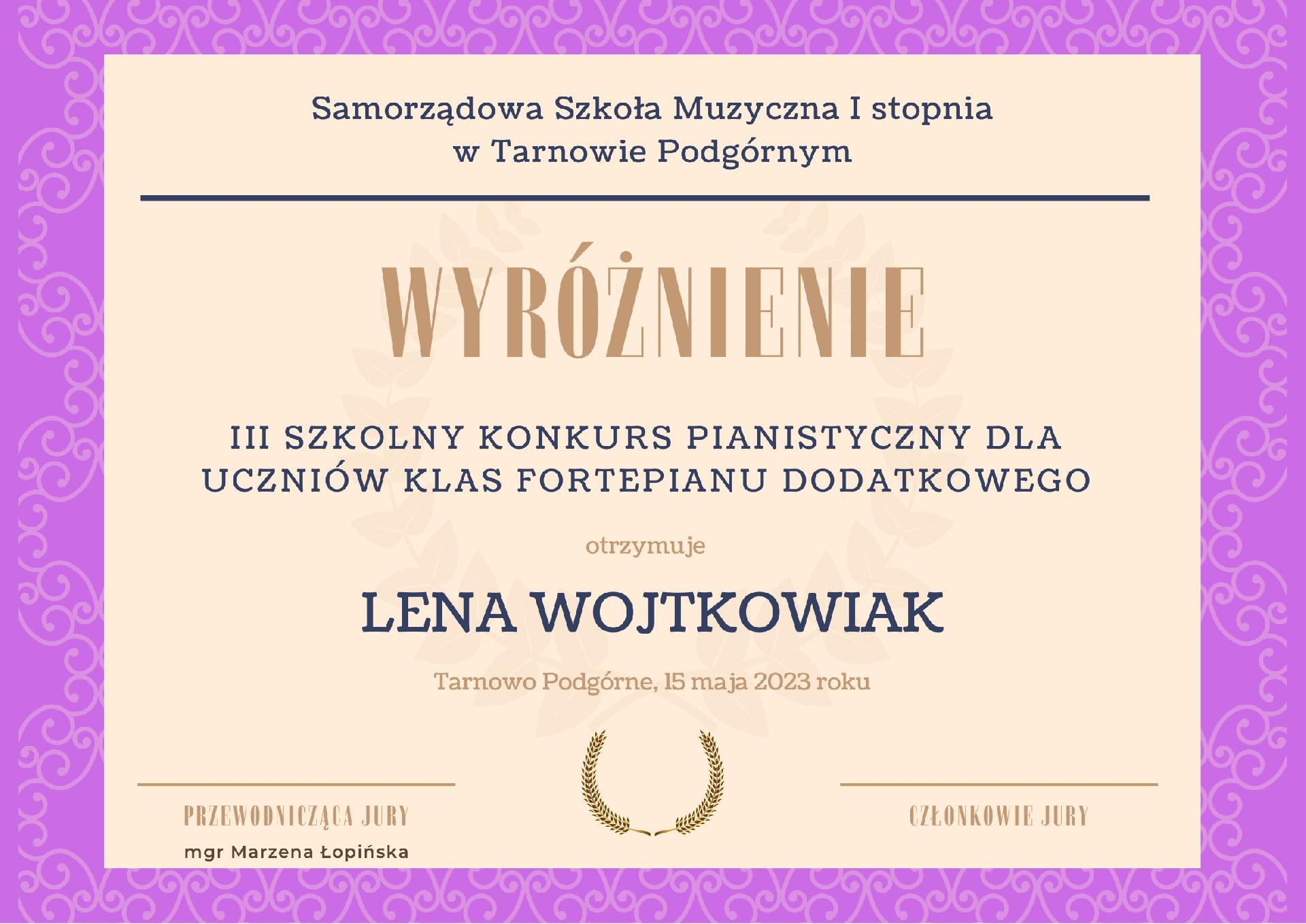 III Szkolny Konkurs Pianistyczny Dla Uczniów Klas Fortepianu Dodatkowego 15 V 2023