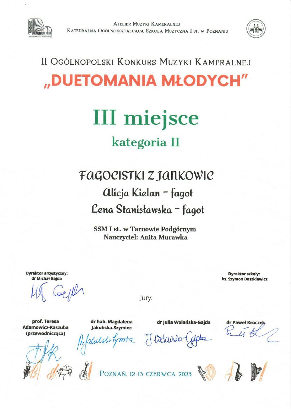 II Ogólnopolski Konkurs Muzyki Kameralnej 